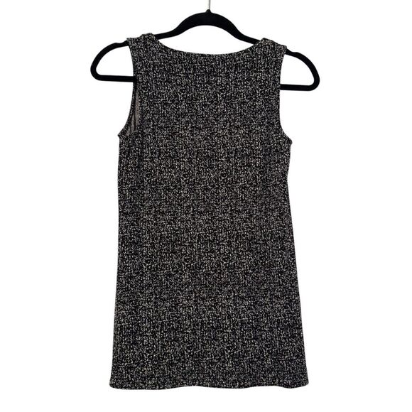 J Jill Wearever Collection Sleeveless Career Tank Blouse Black White Knit Small - Picture 4 of 7